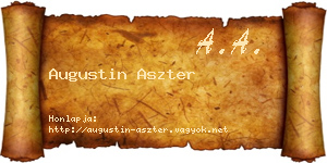 Augustin Aszter névjegykártya